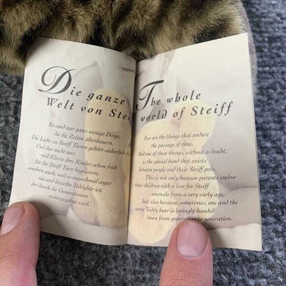 Steiff Leopard Cub Plush Stuffed Animal Toy Ear Button Tag & Paper 088001 - Picture 9 of 13